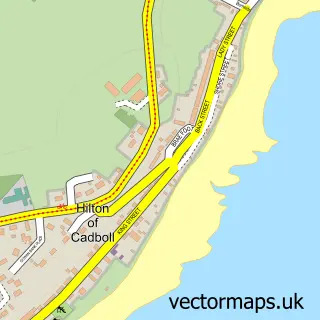 Street map sample of Hilton of Cadboll, Ross and Cromarty