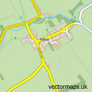 Street map sample of Hilton, Cumbria