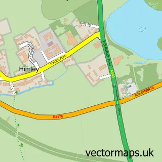 Street map sample of Himley, Staffordshire