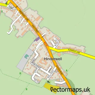 Street map sample of Hinderwell, North Yorkshire