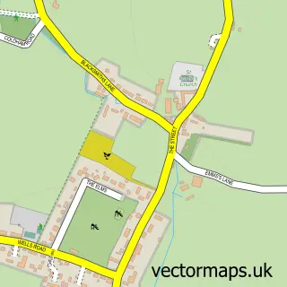 Street map sample of Hindringham, Norfolk