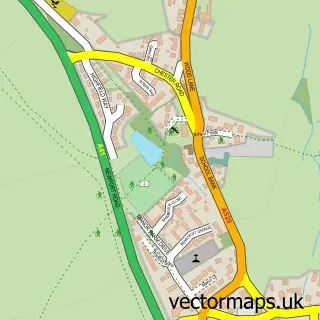 Street map sample of Hinstock, Shropshire