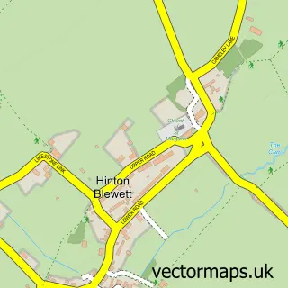 Street map sample of Hinton Blewett, Somerset