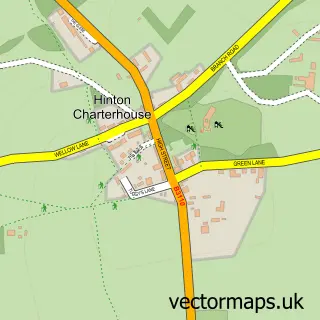 Street map sample of Hinton Charterhouse, Somerset