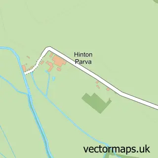 Street map sample of Hinton Parva, Dorset