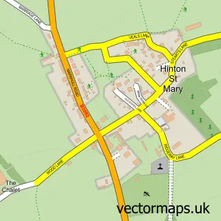 Street map sample of Hinton St Mary, Dorset