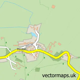 Street map sample of Hinton, Gloucestershire