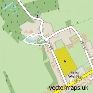 Street map sample of Hinton Waldrist, Oxfordshire