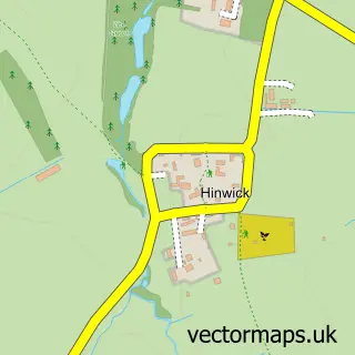 Street map sample of Hinwick, Bedfordshire