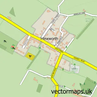Street map sample of Hinxworth, Hertfordshire