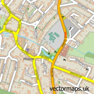 Street map sample of Histon, Cambridgeshire