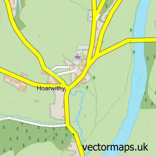 Street map sample of Hoarwithy, Herefordshire
