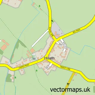 Street map sample of Hoath, Kent