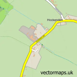 Street map sample of Hockenden, Greater London