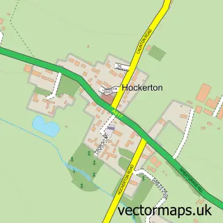 Street map sample of Hockerton, Nottinghamshire