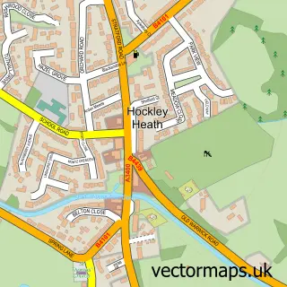 Street map sample of Hockley Heath, West Midlands