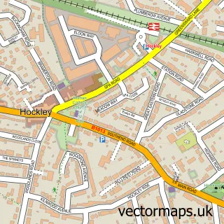Street map sample of Hockley, Essex
