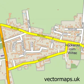 Street map sample of Hockwold cum Wilton, Norfolk
