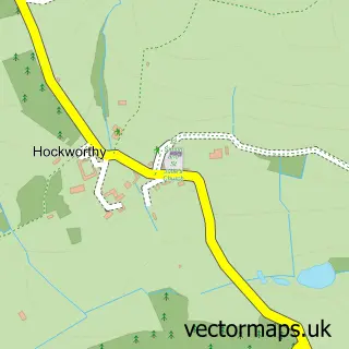 Street map sample of Hockworthy, Devon