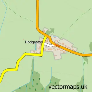 Street map sample of Hodgeston, Dyfed