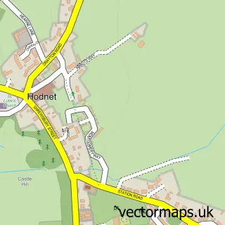Street map sample of Hodnet, Shropshire