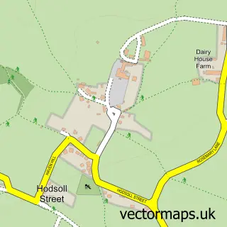 Street map sample of Hodsoll Street, Kent