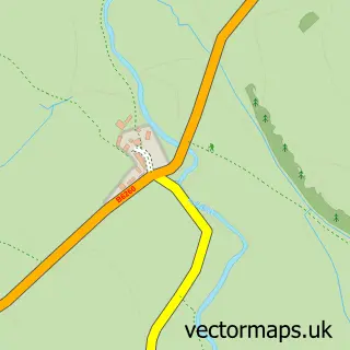 Street map sample of Hoff, Cumbria