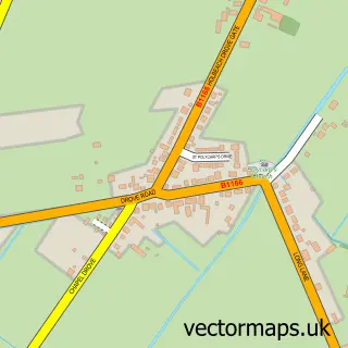 Street map sample of Holbeach Drove, Lincolnshire