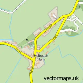 Street map sample of Holbeach Hurn, Lincolnshire