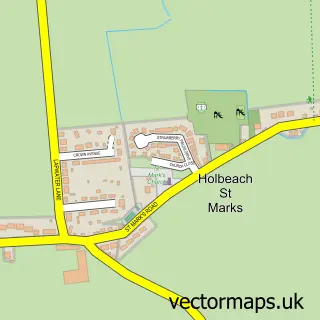 Street map sample of Holbeach St Marks, Lincolnshire