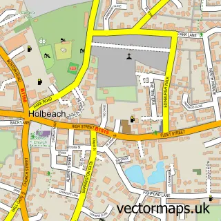 Street map sample of Holbeach, Lincolnshire