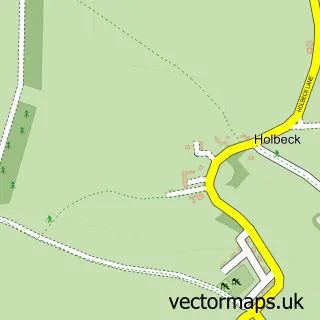 Street map sample of Holbeck, Nottinghamshire