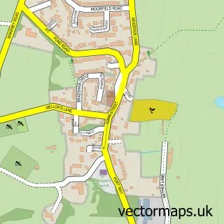 Street map sample of Holbrook, Derbyshire