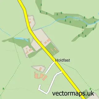 Street map sample of Holdfast, Worcestershire