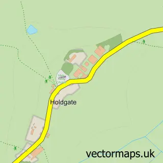 Street map sample of Holdgate, Shropshire