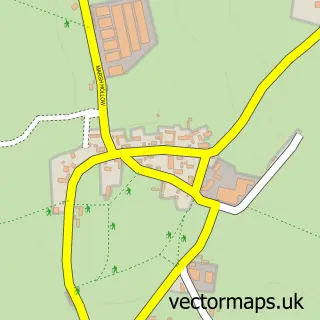 Street map sample of Hollington, Derbyshire