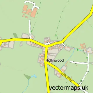 Street map sample of Hollinwood, Shropshire