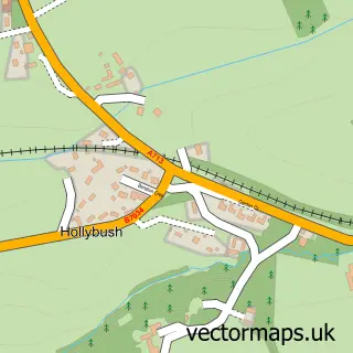 Street map sample of Hollybush, Ayrshire and Arran