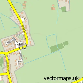 Street map sample of Holme Hale, Norfolk