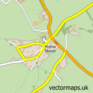 Street map sample of Holme Marsh, Herefordshire