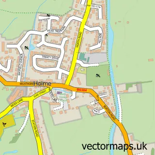 Street map sample of Holme, Cumbria