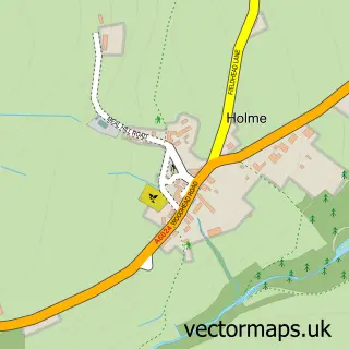 Street map sample of Holme, West Yorkshire