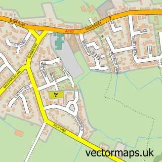 Street map sample of Holme-on-Spalding-Moor, East Riding of Yorkshire