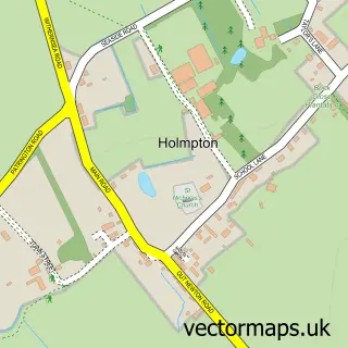 Street map sample of Holmpton, East Riding of Yorkshire