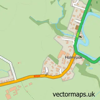 Street map sample of Holmrook, Cumbria
