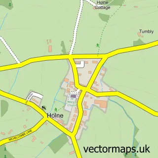 Street map sample of Holne, Devon