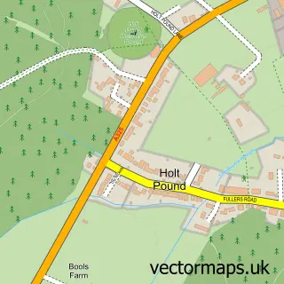 Street map sample of Holt Pound, Hampshire