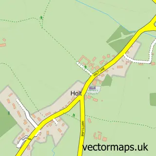 Street map sample of Holt, Dorset