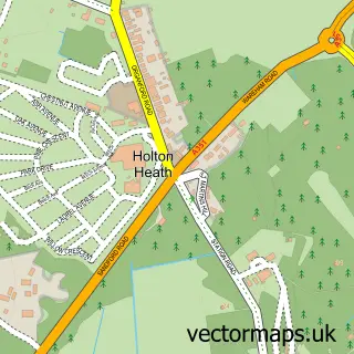 Street map sample of Holton Heath, Dorset