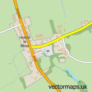 Street map sample of Holton le Moor, Lincolnshire